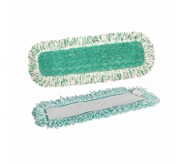 綠色硬絲刮擦拖把布 帶花邊絨魔術(shù)貼平板拖 18英寸濕拖清潔布