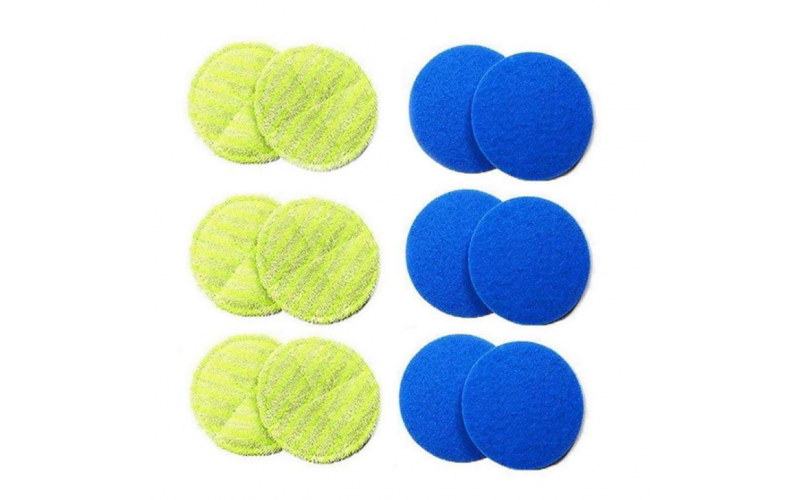 電動拖把頭打蠟布 旋轉藍色毛巾 刮擦拖把百潔布